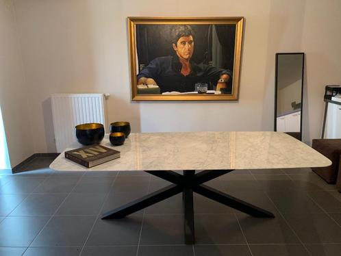 Marmeren tafel Carrara, Huis en Inrichting, Tafels | Eettafels, Zo goed als nieuw, Ovaal, Ophalen