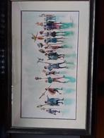 Aquarelle avec personnages de l'OMMEGANG, Antiquités & Art, Enlèvement ou Envoi