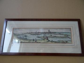 16e siècle Gravure ancien Braun en Hogenberg Dunkerque 65x30, Enlèvement ou Envoi