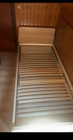 Een persoons bed(wit, met lattenbodem), Ophalen, Gebruikt, Eenpersoons, Wit
