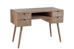 Bureau style scandinave en bois naturel  J-line, Enlèvement, Comme neuf, Bureau