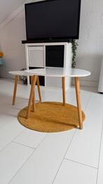Wit met hout salontafeltjes, Ophalen, Zo goed als nieuw