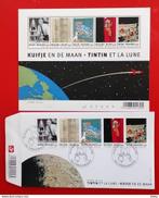 2004-TINTIN ET LUNE- 1FDC - 1 FEUILLET, Collections, Personnages de BD, Tintin, Enlèvement ou Envoi