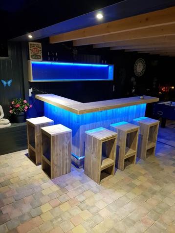 Unieke kwaliteit bar, toog van steigerhout in elke maat/vorm beschikbaar voor biedingen