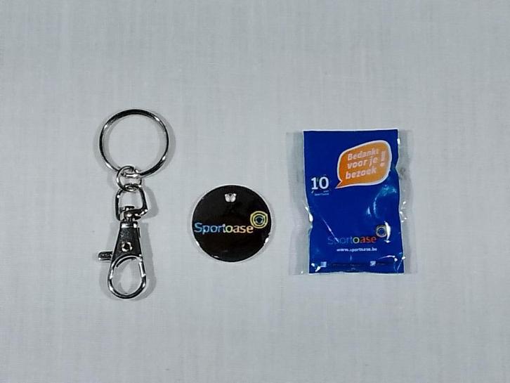 Sportoase Lockermunt Met Sleutelhanger – Jubileumeditie, Verzamelen, Sleutelhangers, Zo goed als nieuw, Overige typen, Ophalen of Verzenden