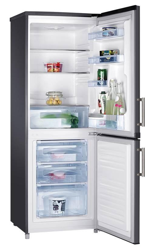 Energiezuinige inox koelkast A++ (E), Electroménager, Réfrigérateurs & Frigos, Utilisé, Avec compartiment congélateur, 100 à 150 litres