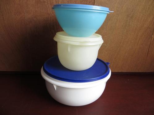BOITES TUPPERWAERE., Huis en Inrichting, Keuken | Tupperware, Gebruikt, Bus of Trommel, Blauw, Geel, Groen, Wit, Crème, Ophalen of Verzenden