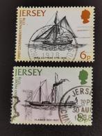 Jersey 1978 - postboten naar Engeland - zeilschip, Ophalen of Verzenden, Gestempeld