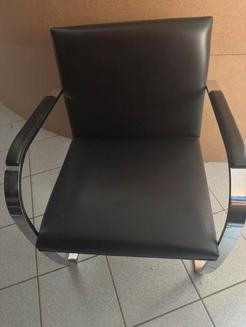 Lots 10x Knoll Brno flat steel Mies van de Rohe cuir veau beschikbaar voor biedingen