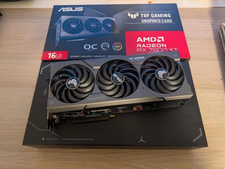 AMD Radeon RX 7800 XT - Asus TUF gaming, Computers en Software, Videokaarten, Zo goed als nieuw, AMD, GDDR6, HDMI, DisplayPort