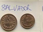 Devise SALVADOR: 2 pièces (2 c. + 3c.): 1974, Postzegels en Munten, Munten | Amerika, Ophalen of Verzenden, Midden-Amerika, Losse munt