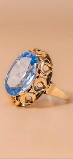 8 kr gouden ring met aquamarijn, Envoi, Comme neuf