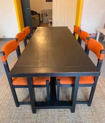 Table et chaises Vintage Brutalist Jean Batenburg 1970's, Enlèvement, Comme neuf