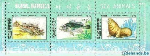 Noord-Korea 1979 - Stampworld 1979-1981 - Zeedieren(PF), Timbres & Monnaies, Timbres | Asie, Non oblitéré, Envoi