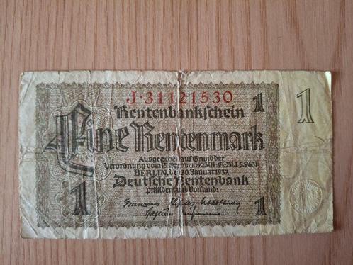 Oude bankbiljetten Duitsland 1 Rentenmark, Postzegels en Munten, Munten en Bankbiljetten | Verzamelingen, Bankbiljetten, Ophalen of Verzenden