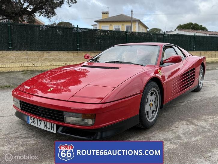 Ferrari Testarossa | 1989 | Route 66 Auctions, Autos, Oldtimers & Ancêtres, Entreprise, Achat, Ferrari, Essence, Autre carrosserie