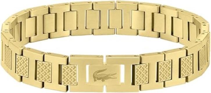 Lacoste Armband met schakels voor heren GRATIS LEVERING, Handtassen en Accessoires, Armbanden, Nieuw, Staal, Goud, Verzenden