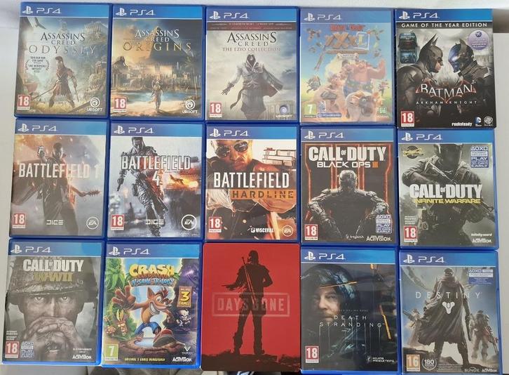 75x PS4 games, Games en Spelcomputers, Games | Sony PlayStation 4, Zo goed als nieuw, Avontuur en Actie, 2 spelers, Vanaf 7 jaar