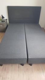 BOXSPRING, Ophalen, Tweepersoons, Grijs, 140 cm