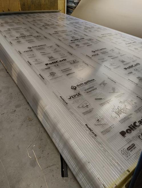 POLYCARBONAAT DUBBELWANDIGE PLATEN 400x210x1Cm Glashelder, Tuin en Terras, Kassen, Nieuw, Kweekkas, Overige materialen, Polycarbonaat