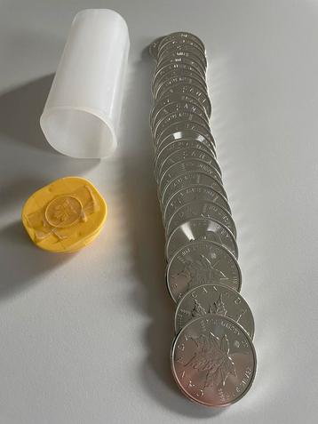 Maple Leaf zilveren munten 1oz per tube van 25 beschikbaar voor biedingen