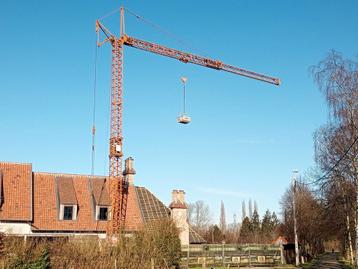 Bouwkraan arcomet t24, Enlèvement, Grue