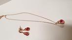 collier, Handtassen en Accessoires, Kettingen, Ophalen of Verzenden, Zo goed als nieuw, Roze, Steen of Mineraal
