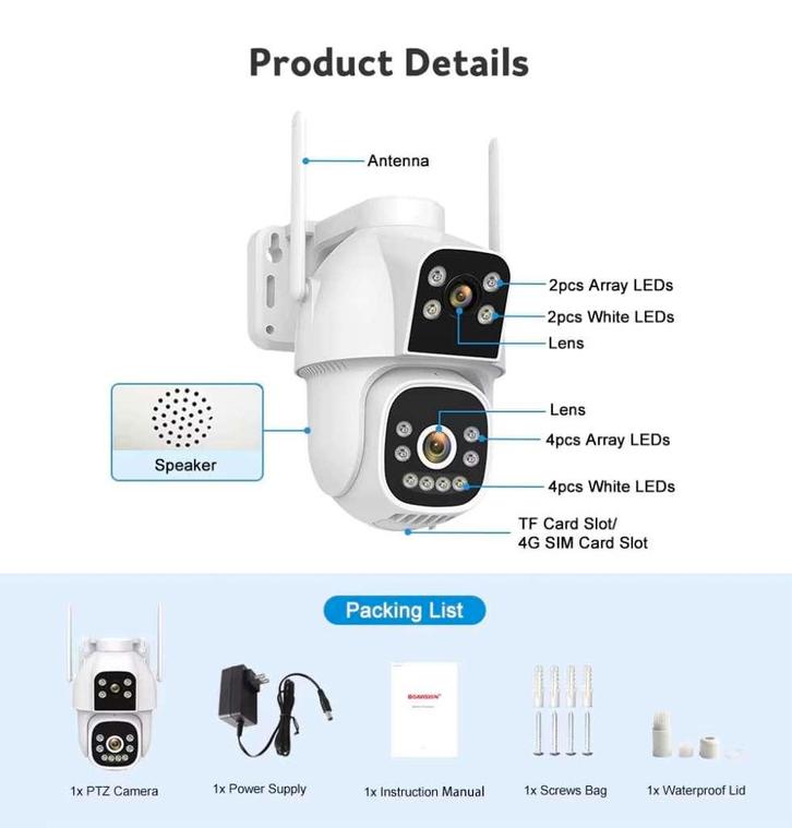 Bewakingscamera voor buiten., Audio, Tv en Foto, Videobewaking, Nieuw, Buitencamera, Ophalen of Verzenden