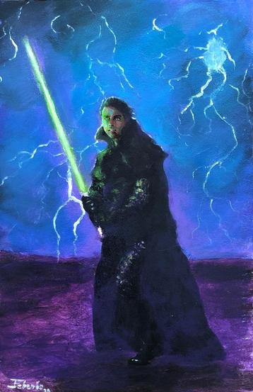 Star Wars Schilderij met Dark Empire Luke Skywalker beschikbaar voor biedingen