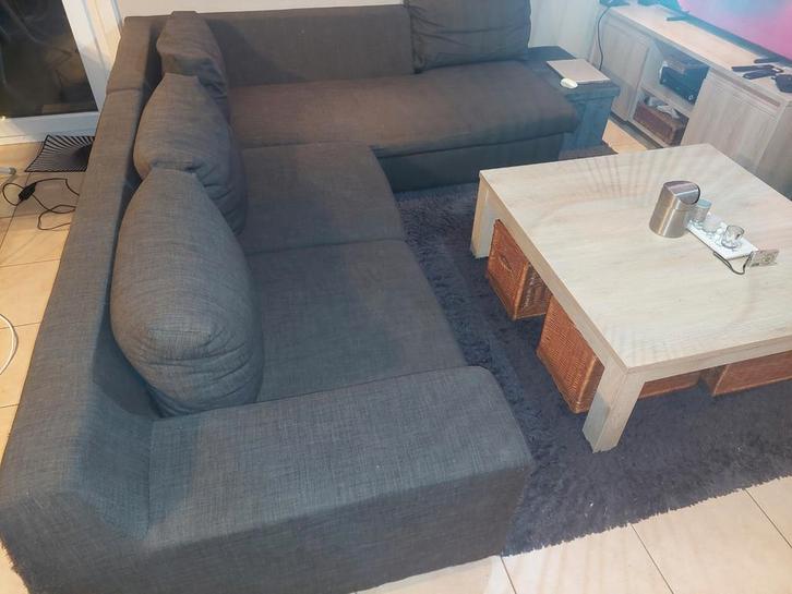 Kwaliteitsvolle stoffen hoeksalon, Huis en Inrichting, Zetels | Zetels, Gebruikt, Hoekbank, Overige maten, 200 tot 250 cm, 75 tot 100 cm