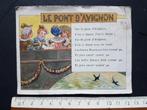 Chromo Le Pont d' Avignon L' Alcool de Menthe Ricolès, Gebruikt, Ophalen of Verzenden, Gebouw, Voor 1940