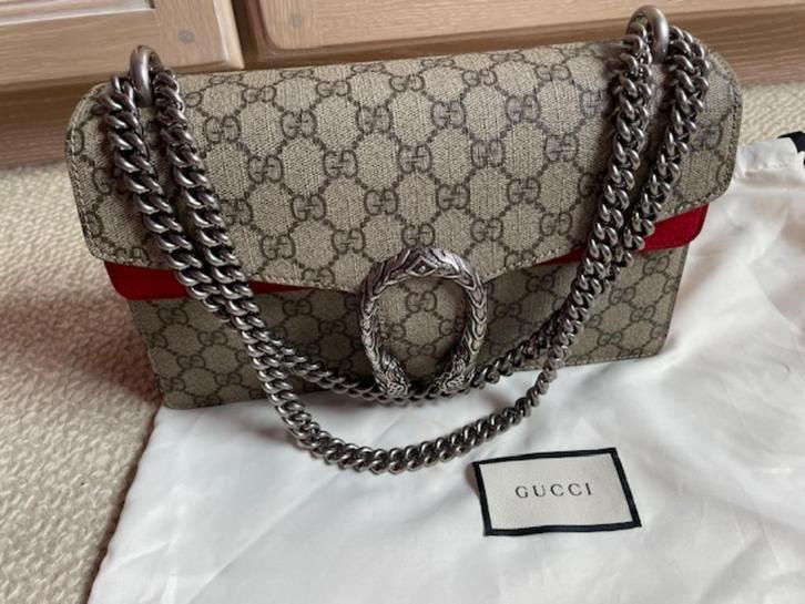 SAC GUCCI DYONISUS (facture ok), Handtassen en Accessoires, Tassen | Schoudertassen, Zo goed als nieuw, Rood, Leer, Ophalen