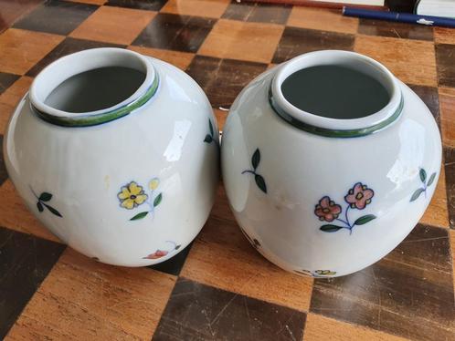 2 vintage Melarti vaasjes handgemaakt en handgeschilderd, Huis en Inrichting, Woonaccessoires | Vazen, Zo goed als nieuw, Overige kleuren