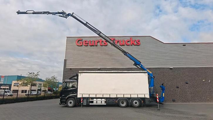 Mercedes-Benz Antos 2536 6X2 SCHUIFZEIL MET PALFINGER PK2300, Auto's, Vrachtwagens, Te koop, ABS, Achteruitrijcamera, Airconditioning