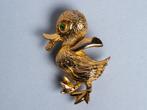 Mooie broche "eend" uit de jaren 50, Overige materialen, Gebruikt, Verzenden, Minder dan 4 cm