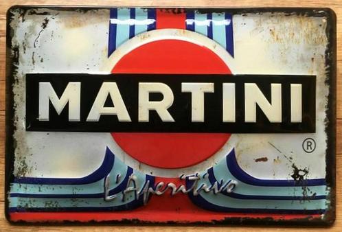 Metalen Reclamebord van Martini Racing in reliëf -30x20cm, Collections, Marques & Objets publicitaires, Neuf, Panneau publicitaire
