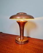 Bureaulamp met koperen paddenstoel, Art Deco, 1930, Ophalen of Verzenden