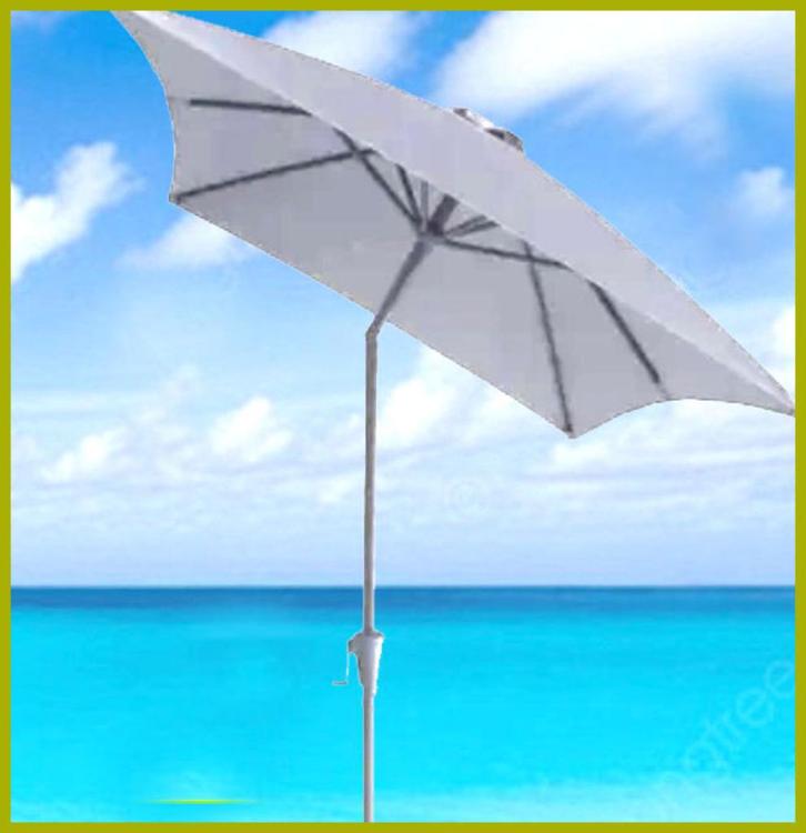 Balkon Parasol + Voet + Hoes, Tuin en Terras, Parasols, Zo goed als nieuw, Parasolhoes, Kantelbaar, Ophalen