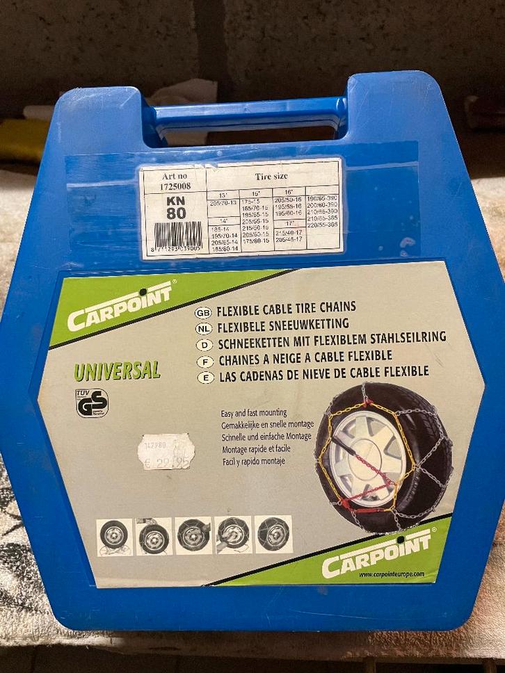 Chaînes à neige Carpoint KN80 pour 13 à 17 pouces, Autos : Divers, Chaînes, Utilisé, Enlèvement