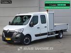 Renault Master 145PK Open Laadbak Dubbellucht 3,5t Trekhaak, Stof, Gebruikt, Renault, Wit