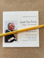KOREA OUDSTRIJDER DHR JOZEF DE PRINS 1928 "Teppe De Koreaan, Ophalen of Verzenden, Bidprentje