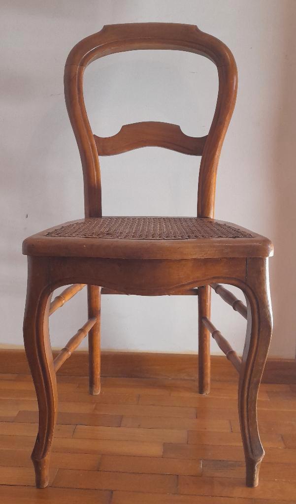 Chaise assisse cannage - Vintage, Antiquités & Art, Antiquités | Meubles | Chaises & Canapés, Enlèvement