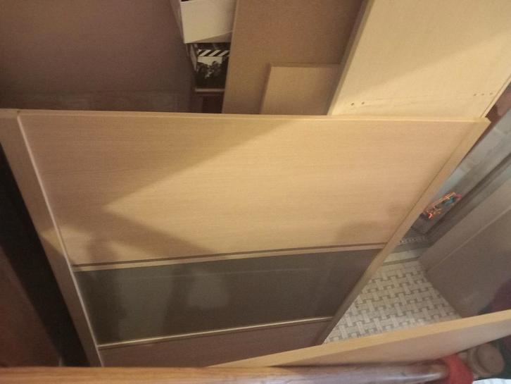 2 portes bois et verre, Elektronische apparatuur, Afzuigkappen, Gebruikt, Ophalen