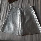 ZILVERKLEURIGE ECHT LEDEREN ROK*NIEUW*SMALL*, Kleding | Dames, Rokken, Ophalen, Overige kleuren, Nieuw, Maat 36 (S)