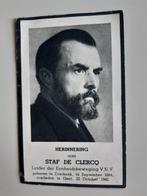 Bidprent Staf De Clercq 22/10/1942, Collections, Images pieuses & Faire-part, Enlèvement ou Envoi, Image pieuse