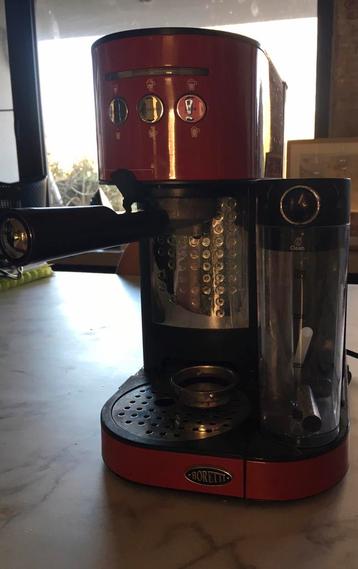 Koffiezet espresso Boretti met melkopschuimer, Enlèvement ou Envoi, Comme neuf