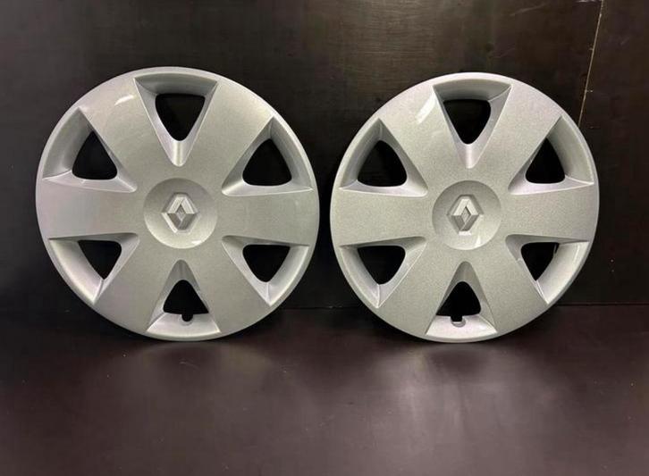2 originele Renault Megane kangoo clio 15" wieldoppen, Auto diversen, Wieldoppen, Nieuw, Ophalen of Verzenden