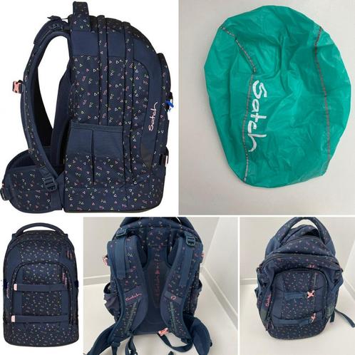 SATCH rugzak school 3 vakken incl regenhoes; 2j oud!, Handtassen en Accessoires, Tassen | Rugtassen, Zo goed als nieuw, Ophalen of Verzenden