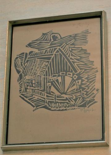 Joris BUSEIJNE (1931) - Houtsnede 1967 - Gsigneerd, Enlèvement ou Envoi