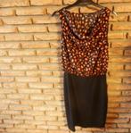 (21) - robe femme t.38 noire orange - morgan -, Maat 38/40 (M), Zwart, Zo goed als nieuw, Boven de knie